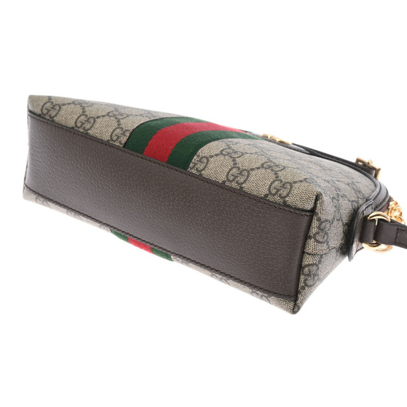 Gucci Ophidia Shoulder Bag Beige Ebony GG Supreme Canvas - Picture 4 of 9